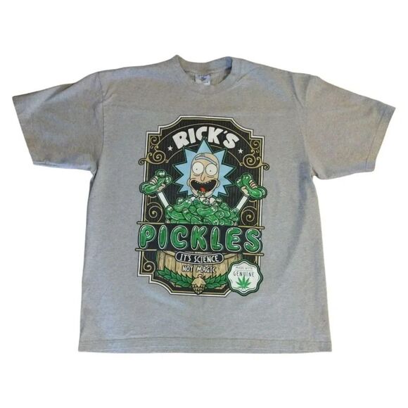 Y2K SHAKA Wear Custom Grey Rick & Morty Adult Novelty Print Tee Men's 2XL - Picture 5 of 14